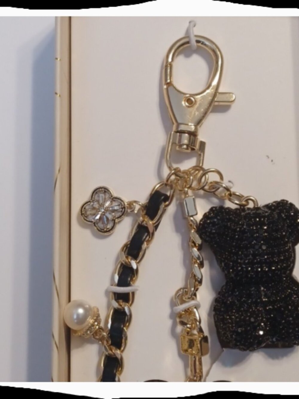 EyeCandy Los Angeles Rhinestone Heart, Teddy & Charms Hand Bag Dangle NIP - Picture 6 of 6